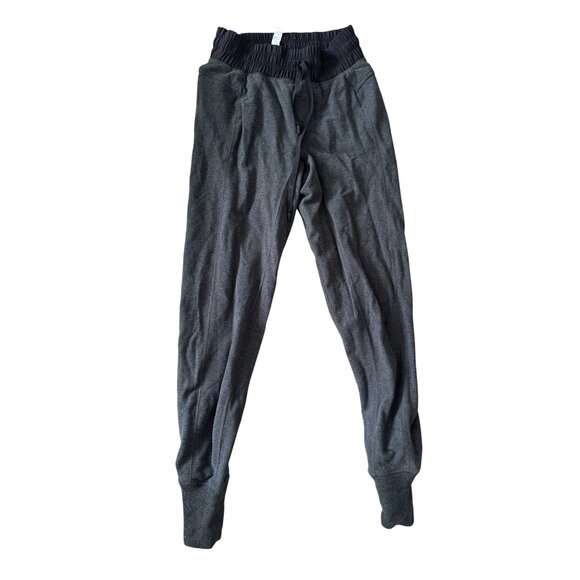 LULULEMON Gray Black Sweats Joggers Pants Size 2 - Picture 1 of 6